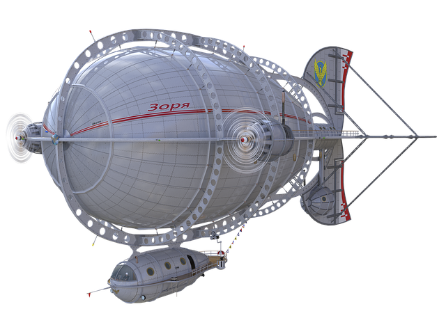 Free airship flight machine illustration