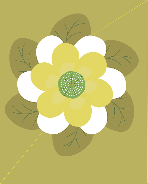 Free background flowers leaves illustration
