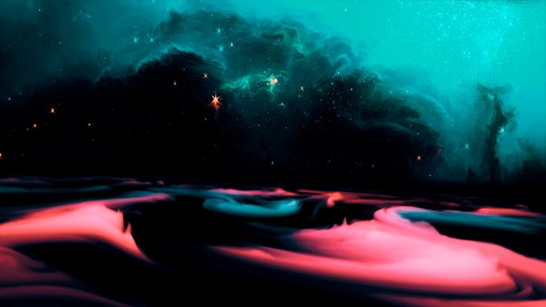 Nubes, Vistoso, Cielo, Estrellas, Trippy