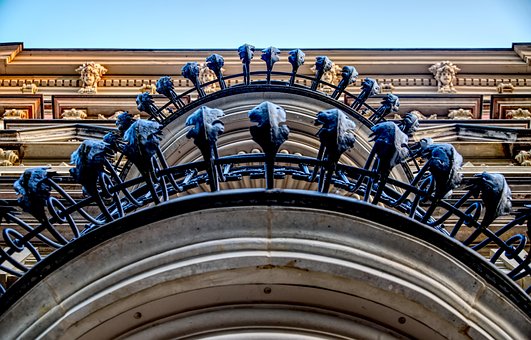 Leipzig, Gamle Bygning, Balkon, Facade