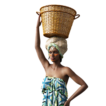 Mulher, Modelo, Cesta, Turbante
