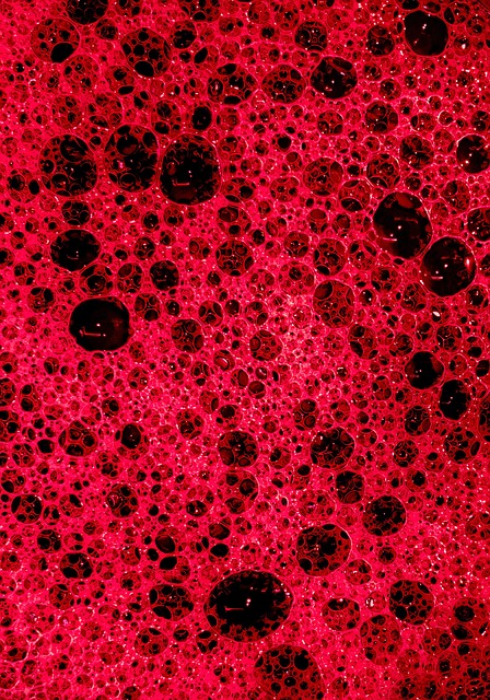 Free Red Color Soapsuds photo and picture