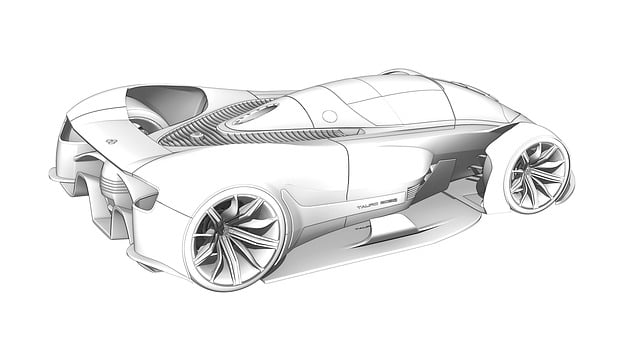 Download free HD stock image of Car Sketch Free car sketch render illustration