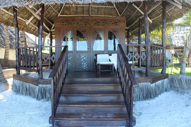 Pavillon, Draußen, Strand, Pergola