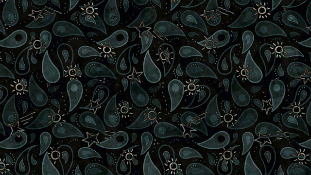 Free stars sun paisley illustration