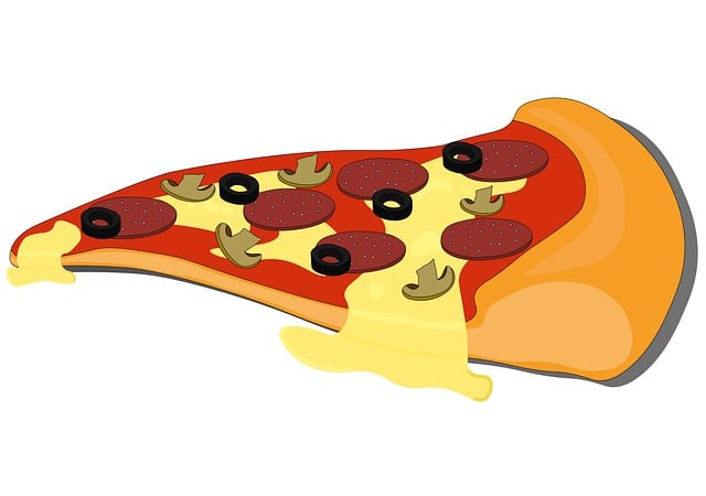 Free pizza fast food italian cuisine illustration