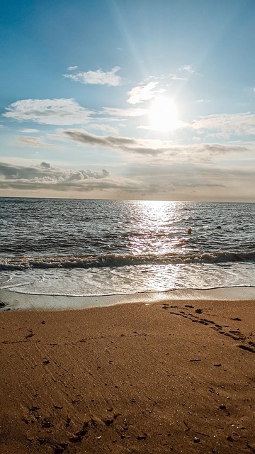 Zee, Zonsondergang, Strand, Lucht