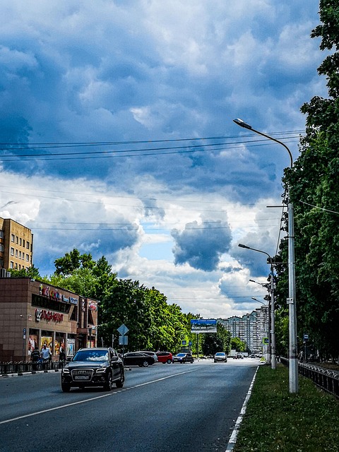 Stad, Lucht, Road, Machine, Zomer
