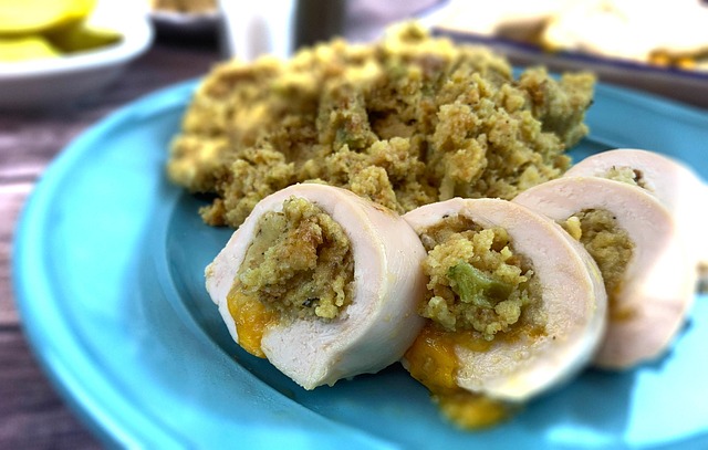 Gefüllte Hähnchenbrust, Abendessen