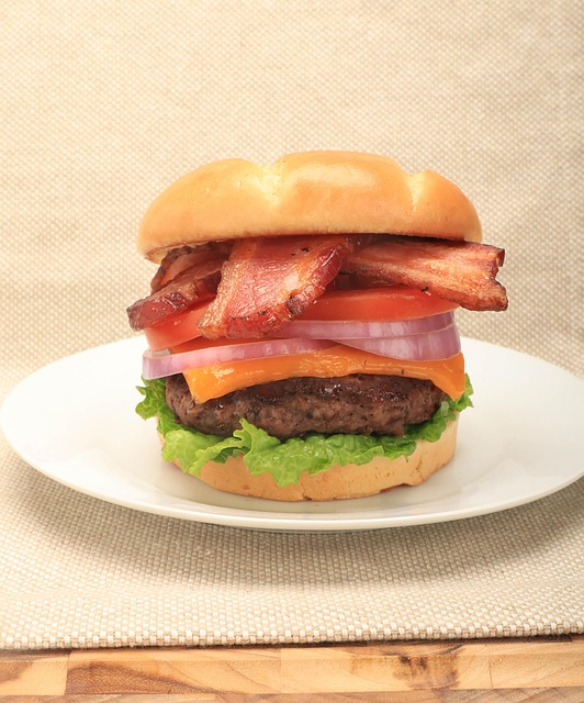 Burger, Rindfleisch, Dicker Speck