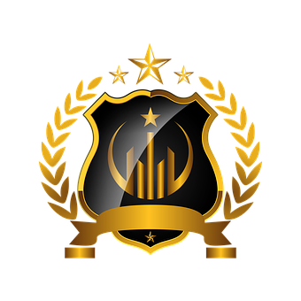 Dourado, Escudo, Brazão, Recortar