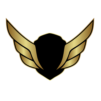Escudo, Distintivo, Dourado, Recortar