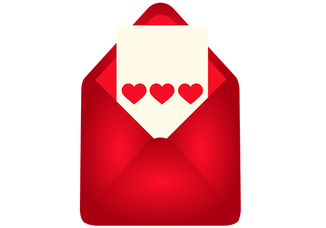 Free letter message valentine's day vector