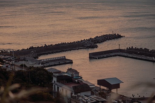 Oceano, Mar, Sunrise, Cais, Costa