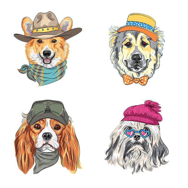 Free dogs animal drawing illustration