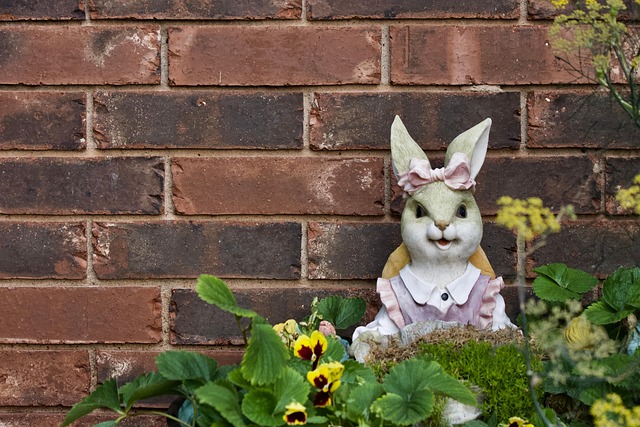 Hase, Ostern, Garten, Dekoration, Blumen