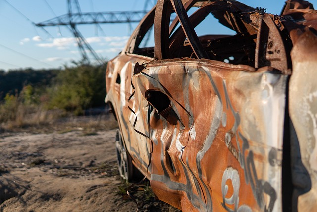 Rusten Bil Med Graffiti, Graffiti, Bil