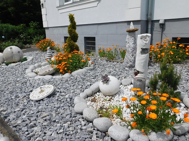 Steingarten, Skulptur, Beton