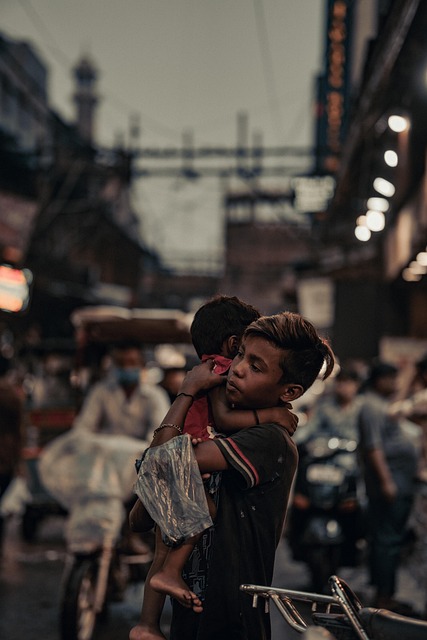 Street, kids, india and brothers — photo by NanduVasudevan