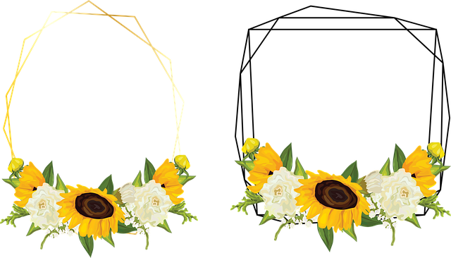 Free flowers frame border vector