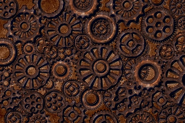 Free gears texture background illustration