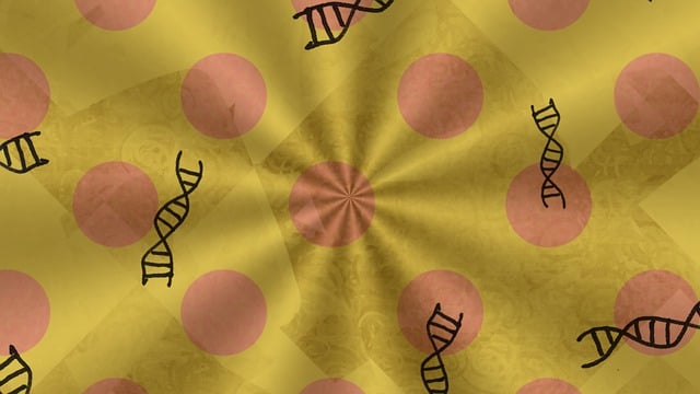 Free dna polka dots genetics illustration
