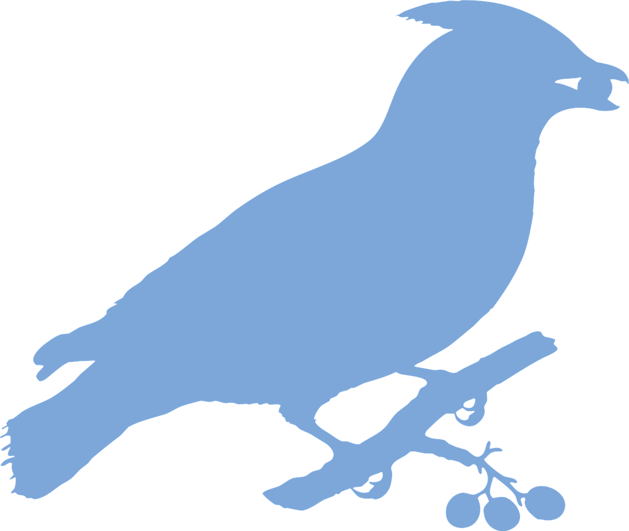Jemiołuszka Sylwetka Ptak - Darmowa grafika wektorowa na Pixabay