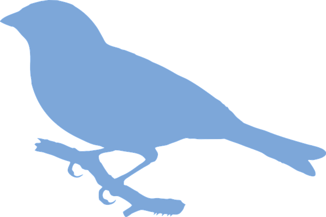 Free yellowhammer silhouette perched illustration