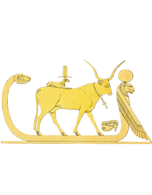 Free egypt egyptian bull illustration
