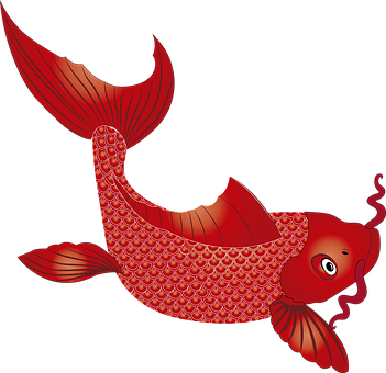 Fische, Koi, Zeichnung, Ausgeschnitten