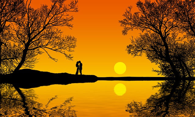 Download free HD stock image of Couple Nature Free couple nature lovers illustration