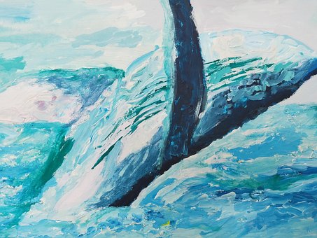 Baleia, Mar, Agua, Arte