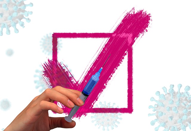 Free corona injection concept illustration