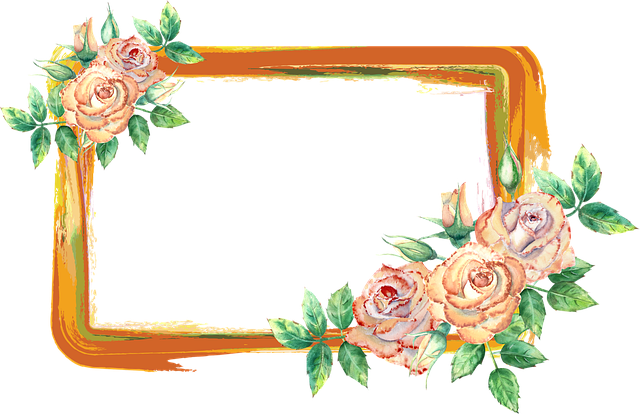 Free flowers frame decorate vector