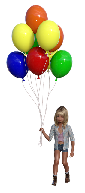 Geburtstag, Luftballon, Mädchen