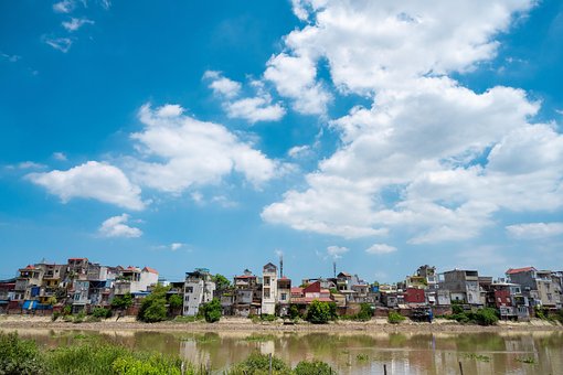 Stadt, Fluss, Vietnam, Haiphong