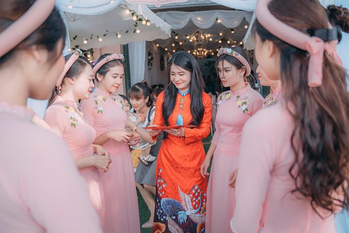 Frauen, Braut, Hochzeit, Feier