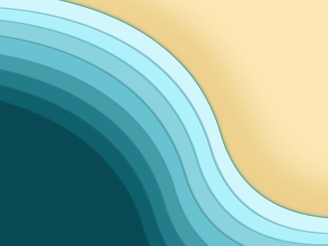 Free sea beach waves illustration