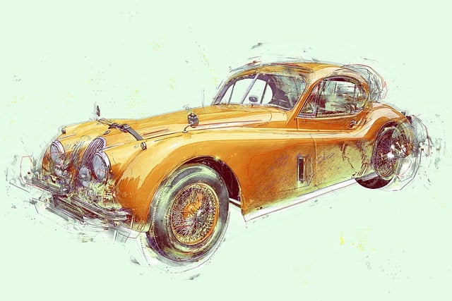 Free jaguar xk140 sports car classic car illustration