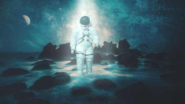 宇航员, 宇宙, 星系, 航天器, 未来, 科学, 小说, 艺术品, 行星