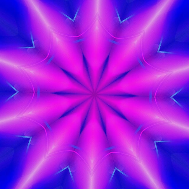 Free mandala star rose illustration