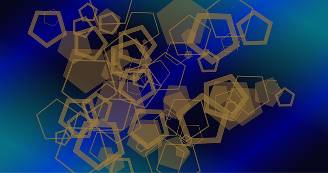 Free abstract pentagon geometric vector