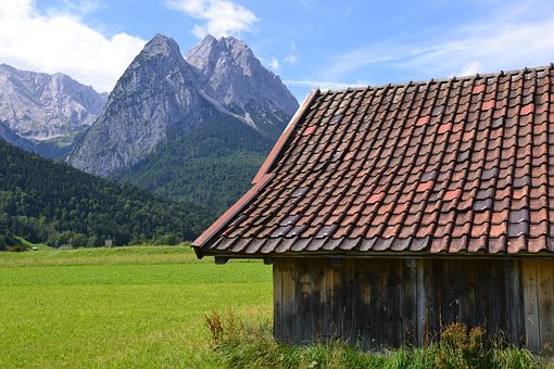 Allgäu, Bergen, Huisje, Cabine, Gebied