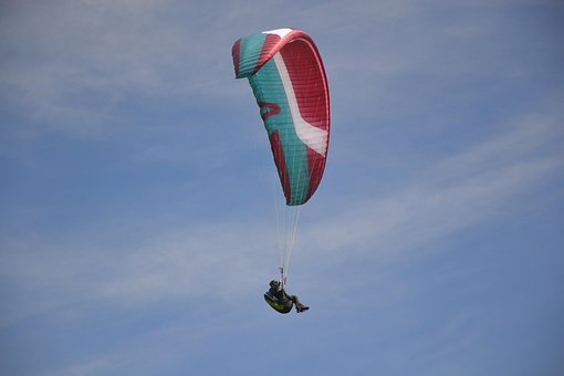 Paragliden, Parachute, Lucht, Paraglider