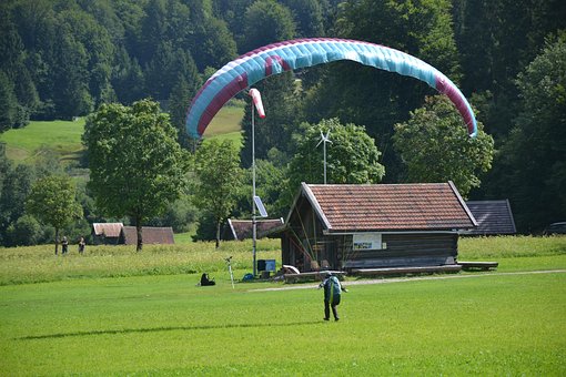 Paragliden, Parachute, Gebied