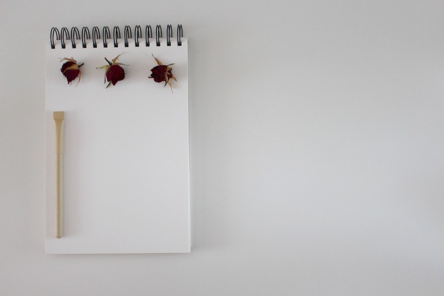 Bloco De Anotações, Caneta, Nota, Rosas