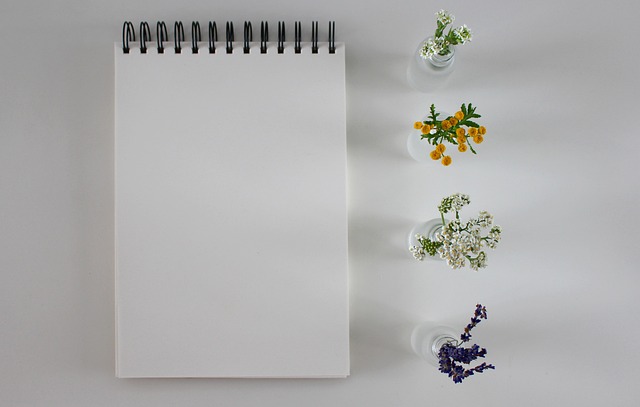 Bloco De Anotações, Papel, Flores