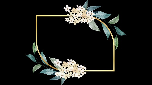 Free square frame flowers decorate illustration
