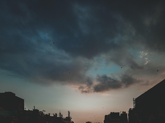 Céu, Céu Aberto, Cinza, Pôr Do Sol