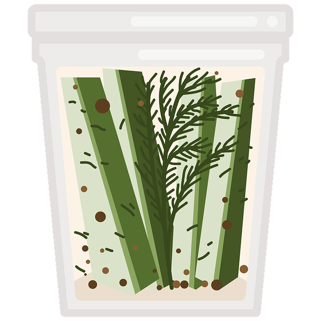 Free cucumber pickle jar illustration